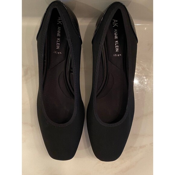 AK Anne Klein iflex Malani Black Womens Slip-on Wedge Heel Memory Foam Size 8.5 - Picture 2 of 11